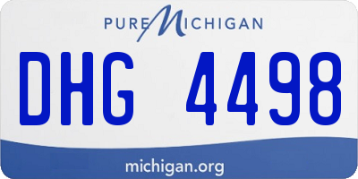 MI license plate DHG4498