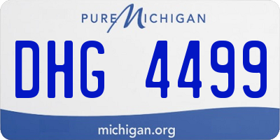 MI license plate DHG4499