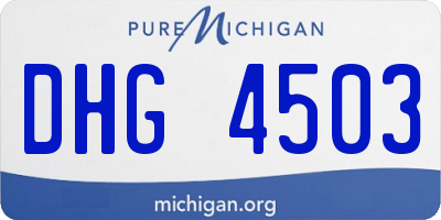 MI license plate DHG4503