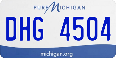 MI license plate DHG4504