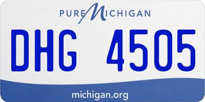 MI license plate DHG4505