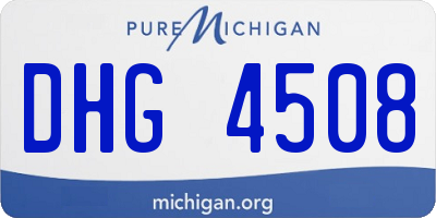 MI license plate DHG4508