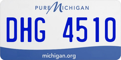 MI license plate DHG4510