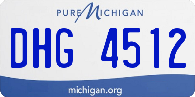 MI license plate DHG4512