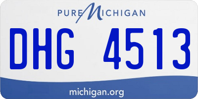 MI license plate DHG4513
