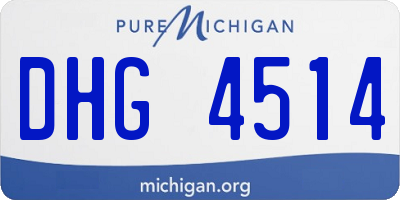 MI license plate DHG4514