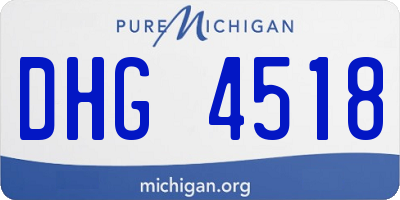 MI license plate DHG4518