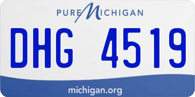 MI license plate DHG4519