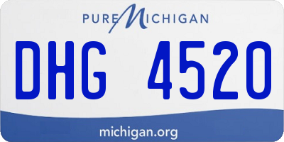 MI license plate DHG4520