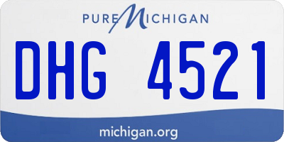 MI license plate DHG4521