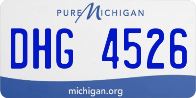 MI license plate DHG4526