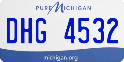 MI license plate DHG4532