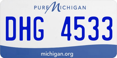 MI license plate DHG4533