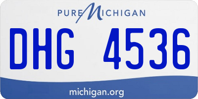 MI license plate DHG4536