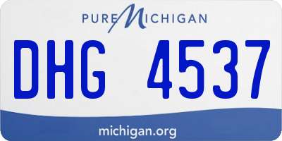 MI license plate DHG4537