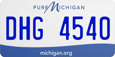 MI license plate DHG4540