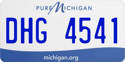 MI license plate DHG4541