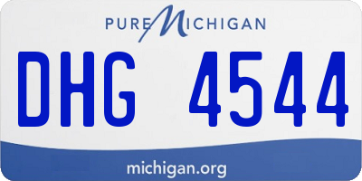 MI license plate DHG4544