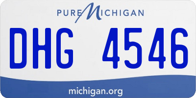 MI license plate DHG4546
