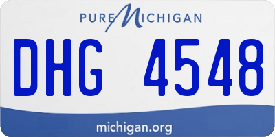 MI license plate DHG4548