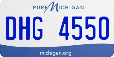MI license plate DHG4550