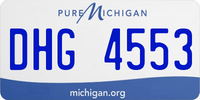 MI license plate DHG4553
