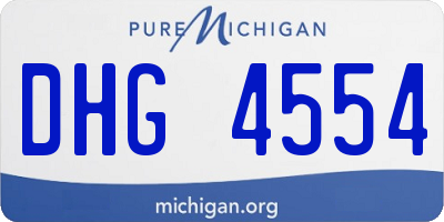 MI license plate DHG4554