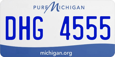 MI license plate DHG4555
