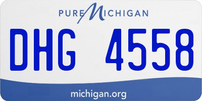 MI license plate DHG4558