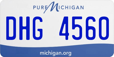 MI license plate DHG4560