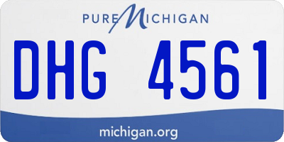 MI license plate DHG4561