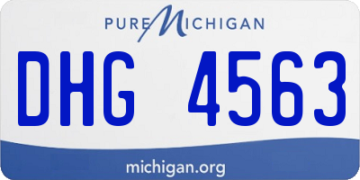 MI license plate DHG4563