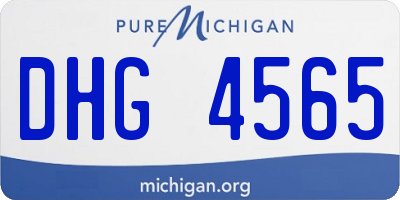 MI license plate DHG4565