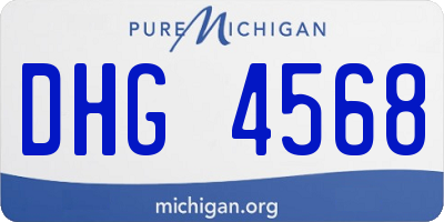 MI license plate DHG4568