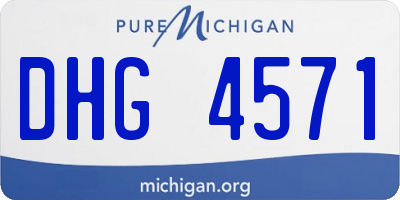 MI license plate DHG4571