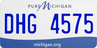 MI license plate DHG4575