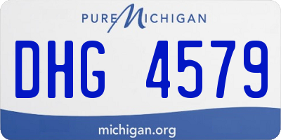 MI license plate DHG4579