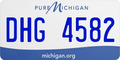 MI license plate DHG4582