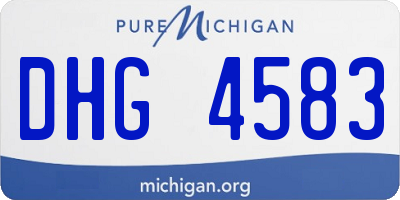 MI license plate DHG4583