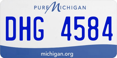 MI license plate DHG4584