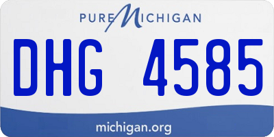 MI license plate DHG4585