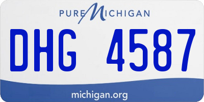 MI license plate DHG4587
