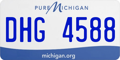 MI license plate DHG4588