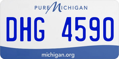 MI license plate DHG4590
