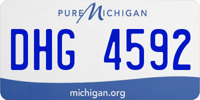 MI license plate DHG4592