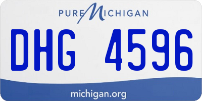MI license plate DHG4596
