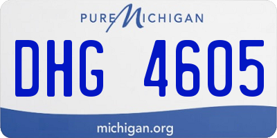 MI license plate DHG4605