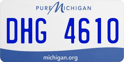 MI license plate DHG4610