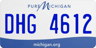 MI license plate DHG4612