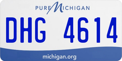 MI license plate DHG4614